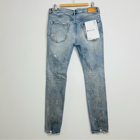 Purple Brand P001 Slim Low Rise Distressed Jeans 36W - Picture 10 of 10